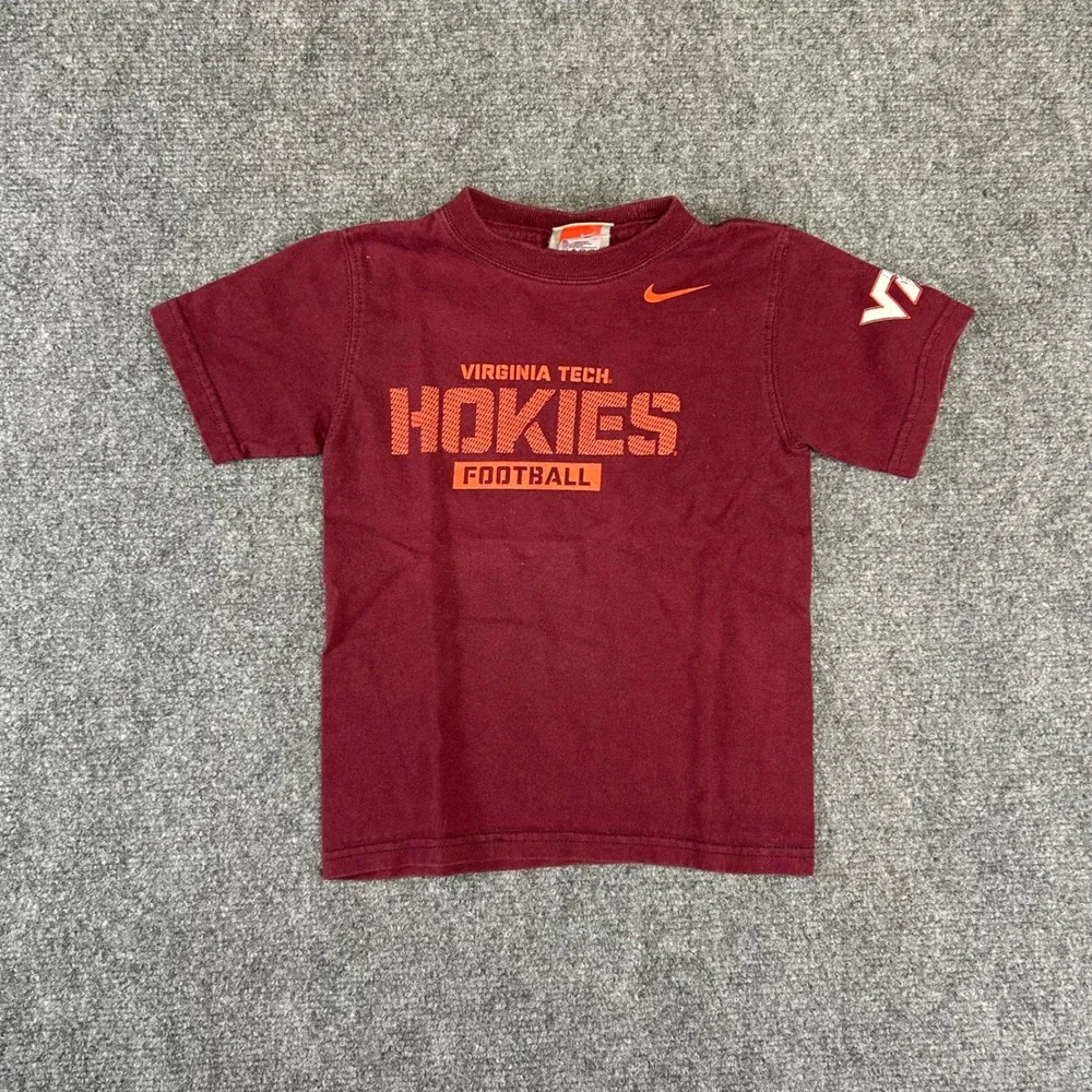 Nike Virginia Tech Hokies Football T-Shirt Toddler 3T Maroon Short Sleeve Tee